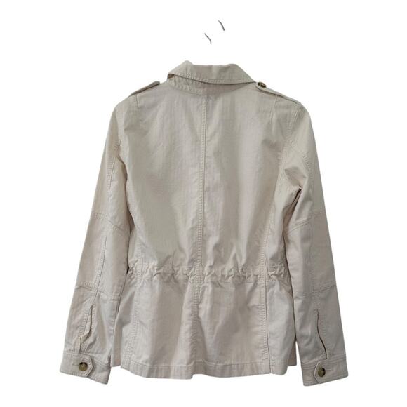 Lauren Ralph Lauren Safari Utility Jacket Beige Cotton Button Front Women’s M - Picture 6 of 9